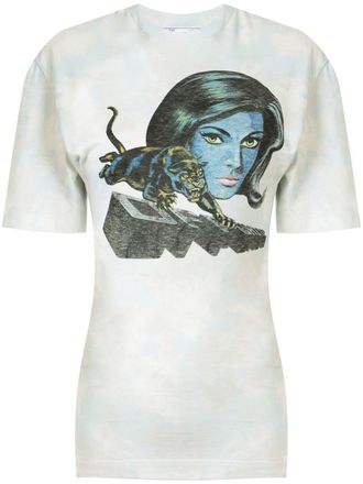 Off-white Tie-Dye Panther T-shirt - women - Cotton - 38
