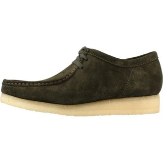 Clarks Wallabee - Heren - Veterlaarzen - Groen - 45 EU - Leer - Schoenen