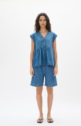 Inwear Short Relaxed fit Washed Denim blue