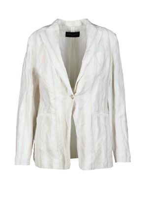 Fabiana Filippi Jacket Cotton Metallic Fiber - White/Beige