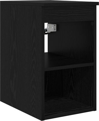 vidaXL Gabinete De Ba&ntilde;o Intermedio Roble Negro 30 X 44,5 X 50 Cm Vidaxl
