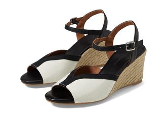 Eric Michael Penelope Womens Sandals Ivory/Black : EU 40 (US Womens 9.5-10) M (B), Leather