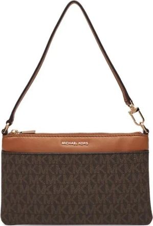 Michael Kors Jet Set Medium Logo Wristlet - Dames - Schoudertassen - Bruin - ONE Size - Leer - Tassen