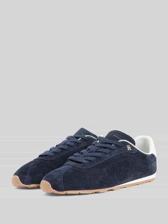 Tommy Hilfiger Low Top Sneaker aus reinem Rindsleder in Dunkelblau, Gr&ouml;&szlig;e 36