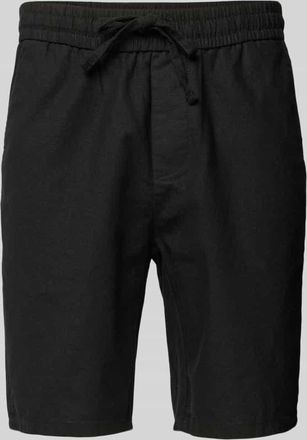 Only & Sons Shorts aus Baumwoll-Leinen-Mix Modell LINUS in Black, Größe XXL