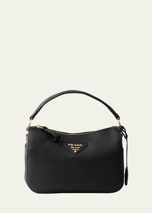 Prada Grain Leather Top-Handle Bag