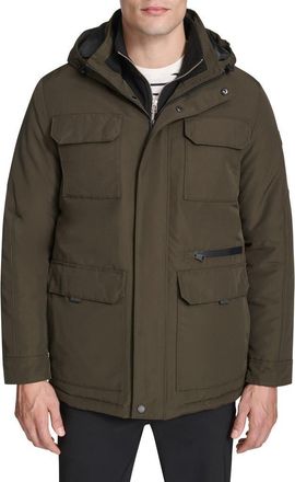 Kenneth Cole Oxford Water Resistant Parka in Olive at Nordstrom Rack, Size Xx-Large