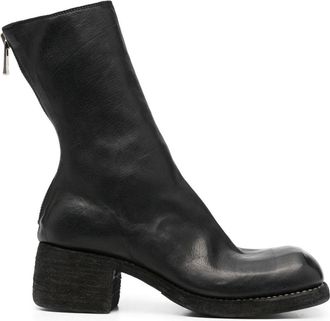 Guidi rear-zip horse leather boots - women - Horse Leather/Calf Leather/Calf Leather - 37 - Black