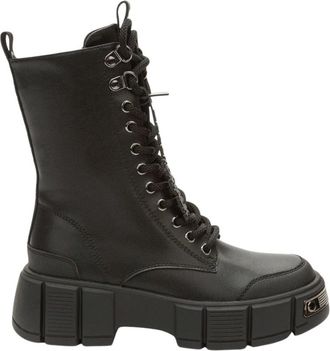 Keddo Casual Gesloten Enkellaarsjes - Dames - Veterlaarzen - Zwart - 35 EU - Schoenen