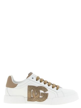 Dolce & Gabbana Beige Kalfslederen Sneakers