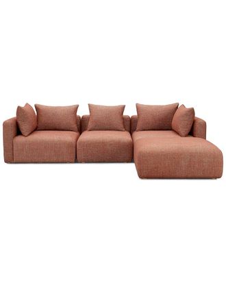 TOV Furniture Tov Furniture Hangover Sedona Red Textured Fabric 4-Piece Modular Sectional