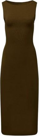 WeWoreWhat Boat Neck Midi Dress in Military Olive at Nordstrom, Size X-Small