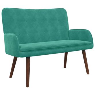vidaXL Sof&aacute; De 2 Plazas Tuquesa 115 X 61 X 87 Cm Terciopelo Vidaxl