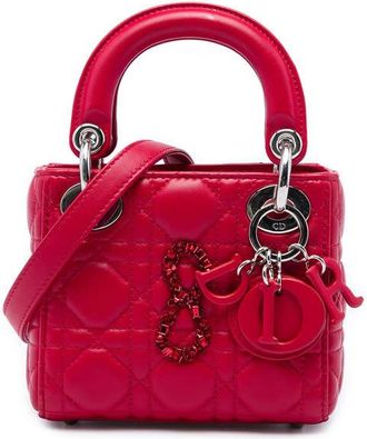 Dior Pre-owned Dior Mini Lambskin Cannage 8 Crystal Lady Satchel Ladies G1I4JN9BBBPGFOZ9