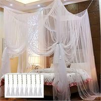 OEM Cama Doble Con Mosquitera, Cama Con Mosquitera De 4 V&iacute;as, 190 X 210 X 240 Cm - Crezuo