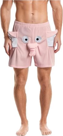 Generic Elephant Pants Men Funny Pajama Bottoms Novelty Humorous 3D Cute Animal Flannel PJS Shorts with Long Nose and Big Ears Soft Loose Nightwear Loungewear