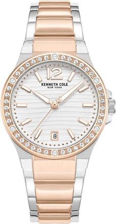 Kenneth Cole Glenville Two-Tone Bracelet Watch, 32mm in Multi at Nordstrom