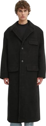 Bluemarble Single-Breasted Coat - Heren - Mantel - Zwart - S - Katoen - Jassen