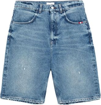 Amish Bermuda Shorts - Heren - Denim shorts - Blauw - W26 - Katoen - Korte Broeken