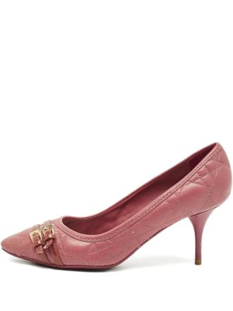 Dior Cannage leren pumps met gesp - Roze