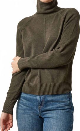 Lilla P Relaxed Turtleneck Sweater In Fern
