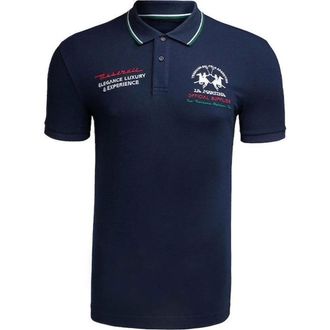 La Martina Heren, Tops, Blauw, Maat: 2XL