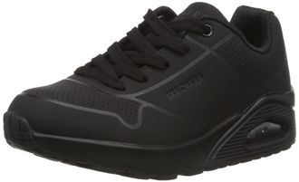 Skechers Boys Uno Stand on Air Sneaker, Black Synthetic Trim, 3.5 UK Child