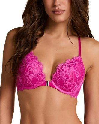 Hunkem&ouml;ller Prina Push-Up Bra in Rose Violet at Nordstrom, Size 32Dd