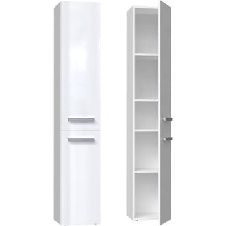 Hucoco Hucoco - Komma - Mueble De Ba&ntilde;o Con 2 Puertas - 31x30x174cm - Columna De Almacenaje Para Ba&ntilde;o