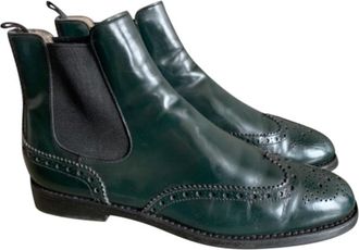 Churchs Bottle Green Ketsby Brogue Ankle Boots Size 38