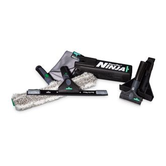 Unger Unger Ergotec Ninja Juego Completo De Limpieza De Cristales 6 En 1 (incluye Lavadora, Limpiacristales, Pa&ntilde;o De Microfibra, Rascador De Cristales, Fund