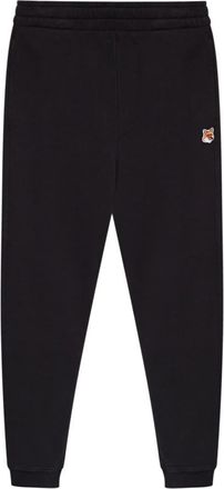 Maison Kitsun&eacute; Fox Head Patch Regular Joggingbroek - Heren - Sweatpants - Zwart - XL - Katoen - Broeken