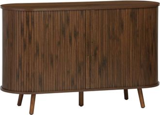 Sweeek Aparador escandinavo con 2 puertas correderas, 120cm, nogal