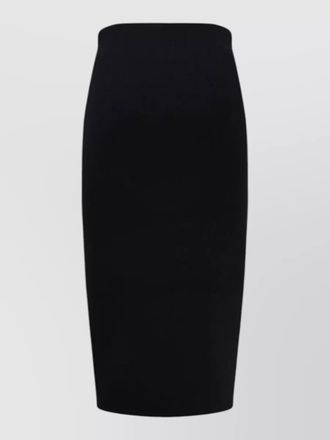 Elisabetta Franchi fine-knit high-rise zip-front midi pencil skirt