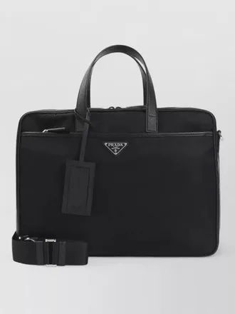 Prada renylon briefcase laptop bag saffiano leather