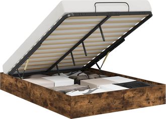 vidaXL Letto Ottomano Quercia Affumicata 203 X 140 X 25 Cm Vidaxl