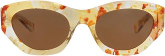 Chlo&eacute; Cat Eye-Frame Recycled Acetate Sunglasses