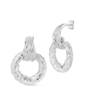 Chloe and Madison Chloe And Madison Jewelry Statement Twisted Link Earrings