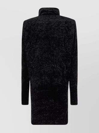 Saint Laurent velvet turtleneck padded maxi dress