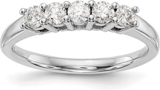Diamond2Deal 14k White Gold Lab Grown Diamond Wedding Band Ring 3/4Ct Clarity- VS Color- D-E