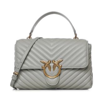 Pinko Handbags, female, Gray, Size: ONE SIZE Classic Love Bag Puff