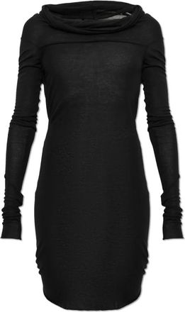 Rick Owens Kleedjes, Dames, Zwart, L, Jurk met Lange Mouwen