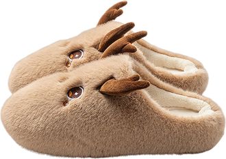 Generic Slippers Women Cozy Winter Unisex Footwear Shoes With Sole For Indoor Comfort And Warmth Soft Fleece Non Slip Grip Design Perfect For Home Cozy House 