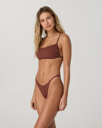 Vuori Clothing Bluff Bikini Top | Happy Orange | XS, Size Extra Small