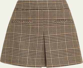 Veronica Beard Pavaline Houndstooth Mini Skirt