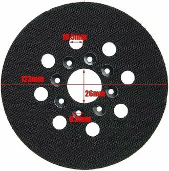 OEM Juego De 2 Almohadillas De Lijado De Repuesto De 8 Orificios Y 12,7 Cm, Compatibles Con Bosch Gex 125-1 Ae, Pex 220 A Y Pex 220 Ae