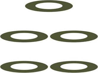 vidaXL Vidaxl - Anillos Planos Para &Aacute;rboles 5 Pcs Verde Oliva &Oslash;40 / 70 Cm Acero
