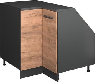 Vicco Armario Para Techo Inclinado Armario De Esquina Rion, Roble Dorado, 75.6 X 81.6 Cm Con 1 Puerta, Carcasa Del Armario 60 Cm De Profundidad, Vicco