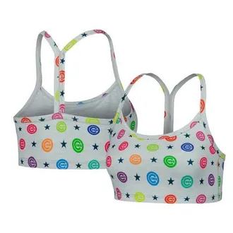 Terez Womens Terez Gray Chicago Cubs TLC Rainbow Bra at Nordstrom, Size X-Large