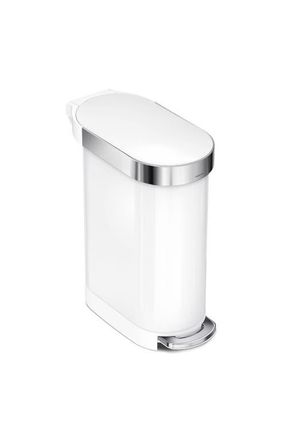 Simplehuman 45L slim step can in White at Nordstrom